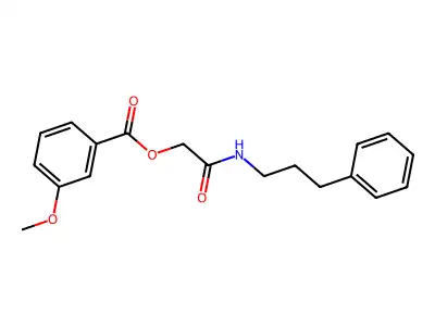 [2-Oxo-2-(3-phenylpropylamino)ethyl] 3-methoxybenzoate structure