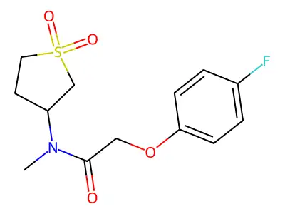 N-(1,1-dioxo-1lambda6-thiolan-3-yl)-2-(4-fluorophenoxy)-N-methylacetamide structure
