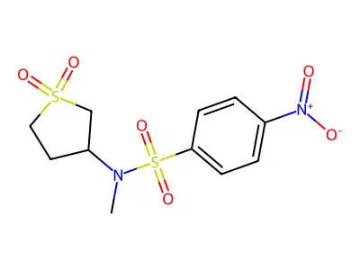N-(1,1-dioxothiolan-3-yl)-N-methyl-4-nitrobenzenesulfonamide structure