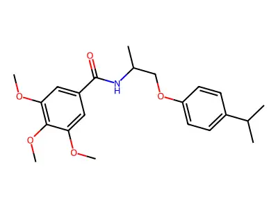 3,4,5-trimethoxy-N-[1-(4-propan-2-ylphenoxy)propan-2-yl]benzamide structure