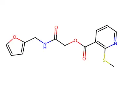 2-((Furan-2-ylmethyl)amino)-2-oxoethyl 2-(methylthio)nicotinate structure