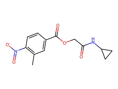 [2-(Cyclopropylamino)-2-oxoethyl] 3-methyl-4-nitrobenzoate structure
