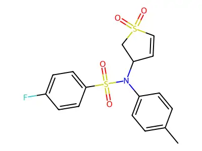 N-(1,1-dioxido-2,3-dihydrothiophen-3-yl)-4-fluoro-N-(p-tolyl)benzenesulfonamide structure