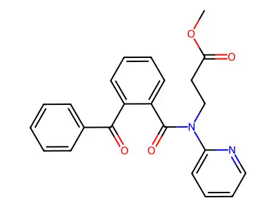 Methyl 3-[(2-benzoylbenzoyl)-pyridin-2-ylamino]propanoate structure