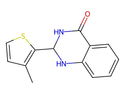 2-(3-methylthiophen-2-yl)-2,3-dihydro-1H-quinazolin-4-one structure