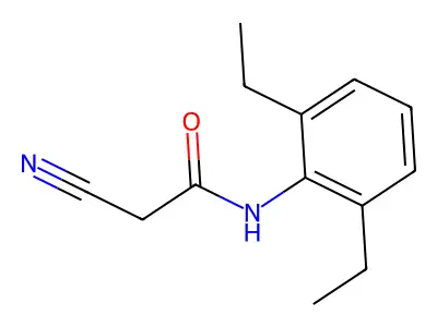2-cyano-N-(2,6-diethylphenyl)acetamide structure