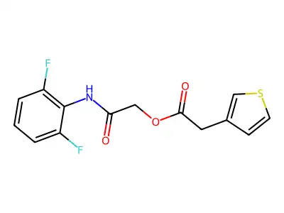 2-[(2,6-Difluorophenyl)amino]-2-oxoethyl 3-thiopheneacetate structure