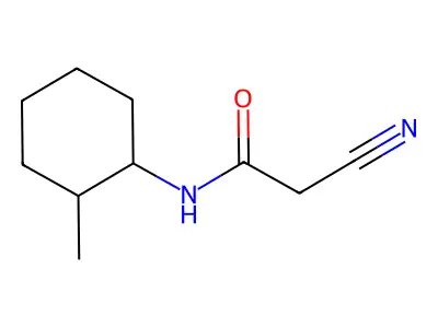 2-cyano-N-(2-methylcyclohexyl)acetamide structure