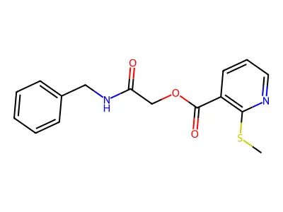 2-(Benzylamino)-2-oxoethyl 2-(methylthio)nicotinate structure