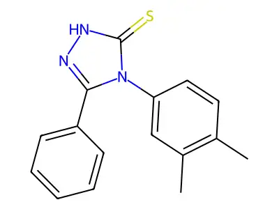 4-(3,4-dimethylphenyl)-5-phenyl-4H-1,2,4-triazole-3-thiol structure