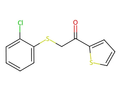 2-((2-Chlorophenyl)thio)-1-(thiophen-2-yl)ethan-1-one structure