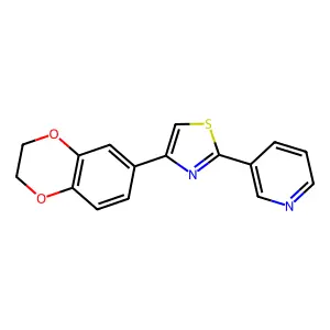 4-(2,3-Dihydro-1,4-benzodioxin-6-yl)-2-pyridin-3-yl-1,3-thiazole structure