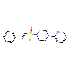 (E)-1-(pyridin-2-yl)-4-(styrylsulfonyl)piperazine structure