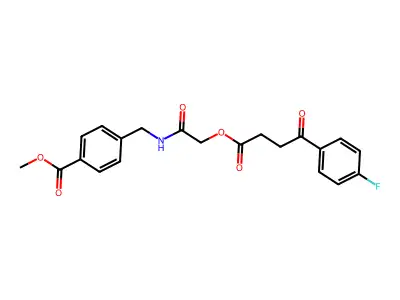 Methyl 4-[[[2-[4-(4-fluorophenyl)-4-oxobutanoyl]oxyacetyl]amino]methyl]benzoate structure