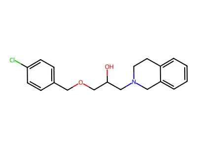 1-[(4-Chlorophenyl)methoxy]-3-(1,2,3,4-tetrahydroisoquinolin-2-yl)propan-2-ol structure