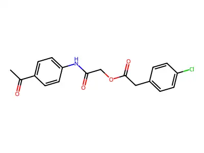[(4-Acetylphenyl)carbamoyl]methyl 2-(4-chlorophenyl)acetate structure