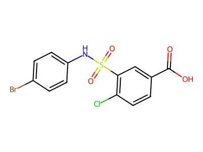 3-[(4-Bromophenyl)sulfamoyl]-4-chlorobenzoic acid structure