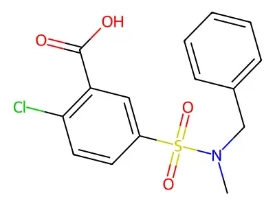 5-[Benzyl(methyl)sulfamoyl]-2-chlorobenzoic acid structure