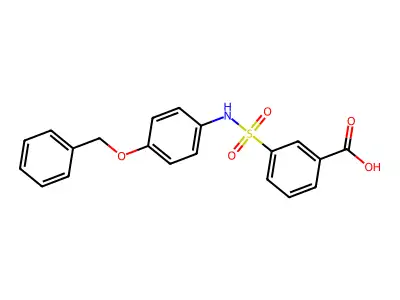 3-{[4-(Benzyloxy)phenyl]sulfamoyl}benzoic acid structure