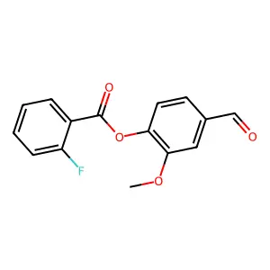4-Formyl-2-methoxyphenyl 2-fluorobenzoate structure