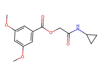 (Cyclopropylcarbamoyl)methyl 3,5-dimethoxybenzoate structure