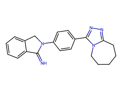 2-(4-(6,7,8,9-tetrahydro-5H-[1,2,4]triazolo[4,3-a]azepin-3-yl)phenyl)isoindolin-1-imine structure
