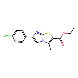 6-(4-Chlorophenyl)-3-methylimidazo[2,1-B]thiazole-2-carboxylic acid ethyl ester structure