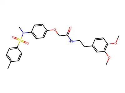 N-[2-(3,4-dimethoxyphenyl)ethyl]-2-[4-[methyl-(4-methylphenyl)sulfonylamino]phenoxy]acetamide structure