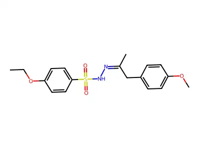 4-Ethoxybenzenesulfonic acid 2-[2-(4-methoxyphenyl)-1-methylethylidene]hydrazide structure