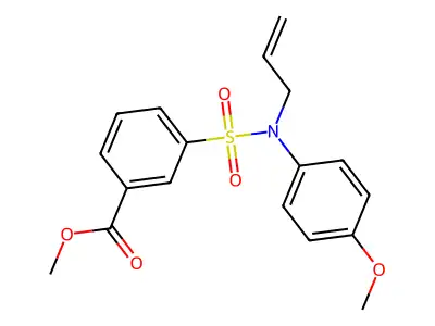 Methyl 3-[(4-methoxyphenyl)(prop-2-en-1-yl)sulfamoyl]benzoate structure