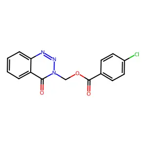 (4-oxobenzo[d][1,2,3]triazin-3(4H)-yl)methyl 4-chlorobenzoate structure