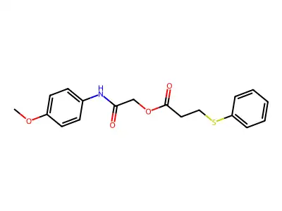 [2-(4-Methoxyanilino)-2-oxoethyl] 3-phenylsulfanylpropanoate structure