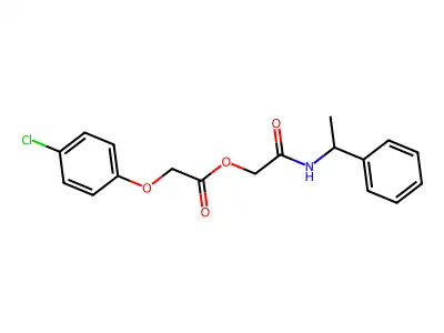 [2-Oxo-2-(1-phenylethylamino)ethyl] 2-(4-chlorophenoxy)acetate structure