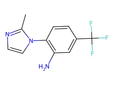 2-(2-methyl-1H-imidazol-1-yl)-5-(trifluoromethyl)aniline structure