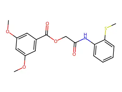 2-[[2-(Methylthio)phenyl]amino]-2-oxoethyl 3,5-dimethoxybenzoate structure