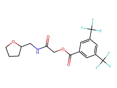 2-Oxo-2-[[(tetrahydro-2-furanyl)methyl]amino]ethyl 3,5-bis(trifluoromethyl)benzoate structure