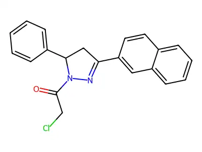 2-Chloro-1-(3-naphthalen-2-yl-5-phenyl-4,5-dihydro-pyrazol-1-yl)-ethanone structure