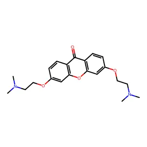 3,6-Bis(2-dimethylaminoethyloxy)xanthen-9-one structure