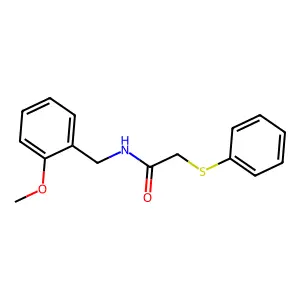N-(2-甲氧基苄基)-2-(苯硫基)乙酰胺 structure