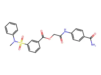 [2-(4-Carbamoylanilino)-2-oxoethyl] 3-[methyl(phenyl)sulfamoyl]benzoate structure