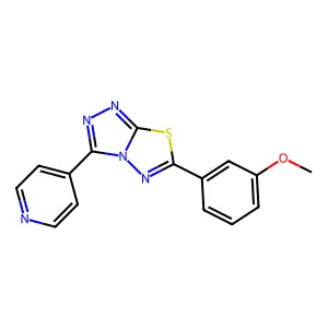 4-[6-(3-Methoxyphenyl)-[1,2,4]triazolo[3,4-b][1,3,4]thiadiazol-3-yl]pyridine structure