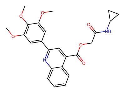 [2-(cyclopropylamino)-2-oxoethyl] 2-(3,4,5-trimethoxyphenyl)quinoline-4-carboxylate structure