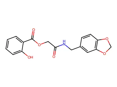 [2-(1,3-Benzodioxol-5-ylmethylamino)-2-oxoethyl] 2-hydroxybenzoate structure