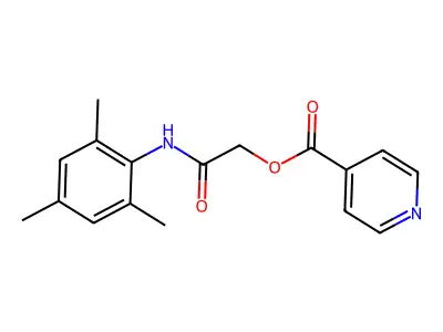 [2-Oxo-2-(2,4,6-trimethylanilino)ethyl] pyridine-4-carboxylate structure