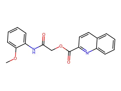 [2-(2-Methoxyanilino)-2-oxoethyl] quinoline-2-carboxylate structure