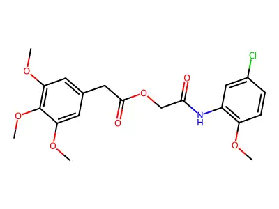 [2-(5-Chloro-2-methoxyanilino)-2-oxoethyl] 2-(3,4,5-trimethoxyphenyl)acetate structure