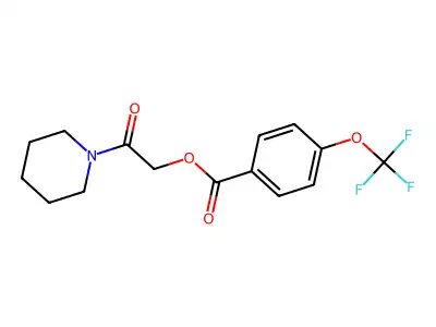 (2-Oxo-2-piperidin-1-ylethyl) 4-(trifluoromethoxy)benzoate structure