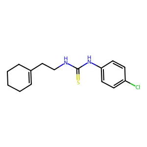 N-(4-chlorophenyl)-N'-[2-(1-cyclohexen-1-yl)ethyl]thiourea structure