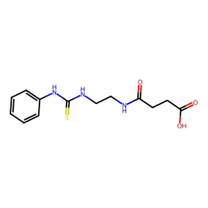 3-({2-[(Phenylcarbamothioyl)amino]ethyl}carbamoyl)propanoic acid structure