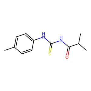 2-methyl-N-[(4-methylphenyl)carbamothioyl]propanamide structure